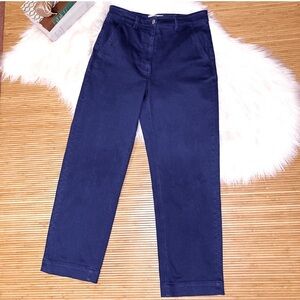 Everlane Navy Blue Cropped Straight Leg Utility Pant